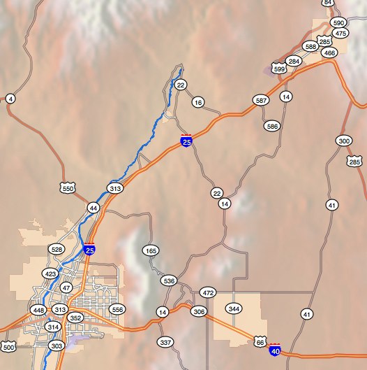 Map Albuquerque Area 
